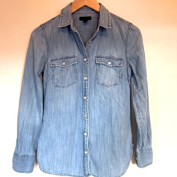 J. Crew Tops - J Crew Denim Shirt Size 0